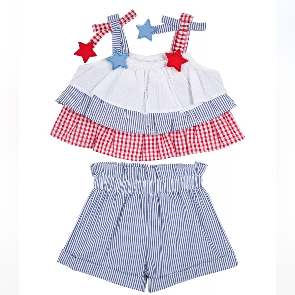 Rare Editions Baby Girl Stars & Stripe Set